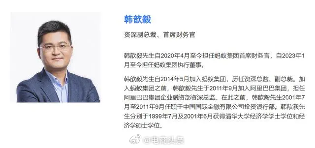 蚂蚁集团新任CEO韩歆毅引领未来，蚂蚁的力量与展望