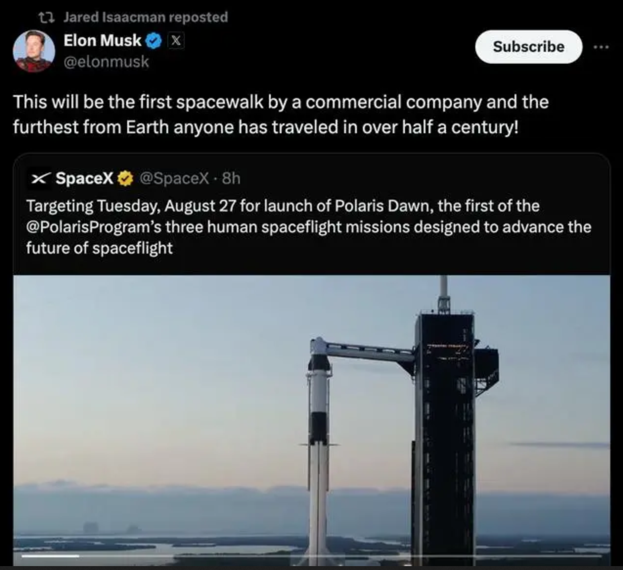 马斯克谈SpaceX估值，星空探索背后的商业价值及思考